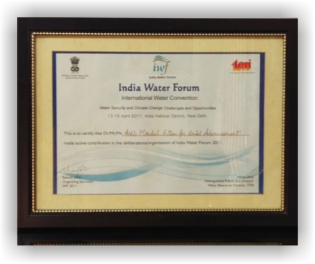 Best NGO Award in Water Management